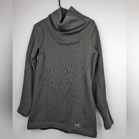 Arcteryx Desira tunic sweater green cowl neck - Picture 1 of 3
